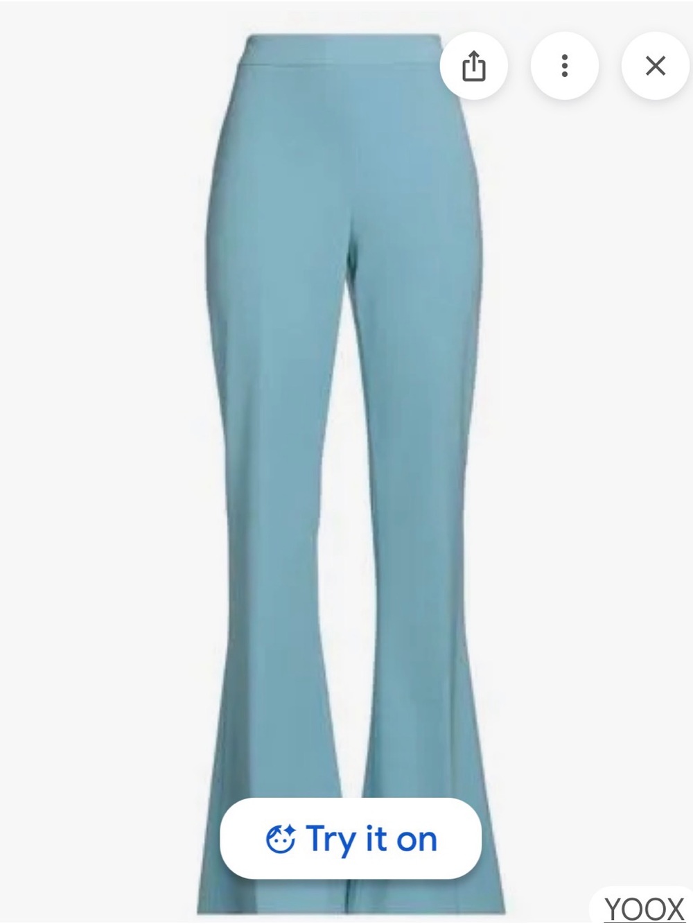 Boutique Moschino Sky Blue Flared Ponte Pants